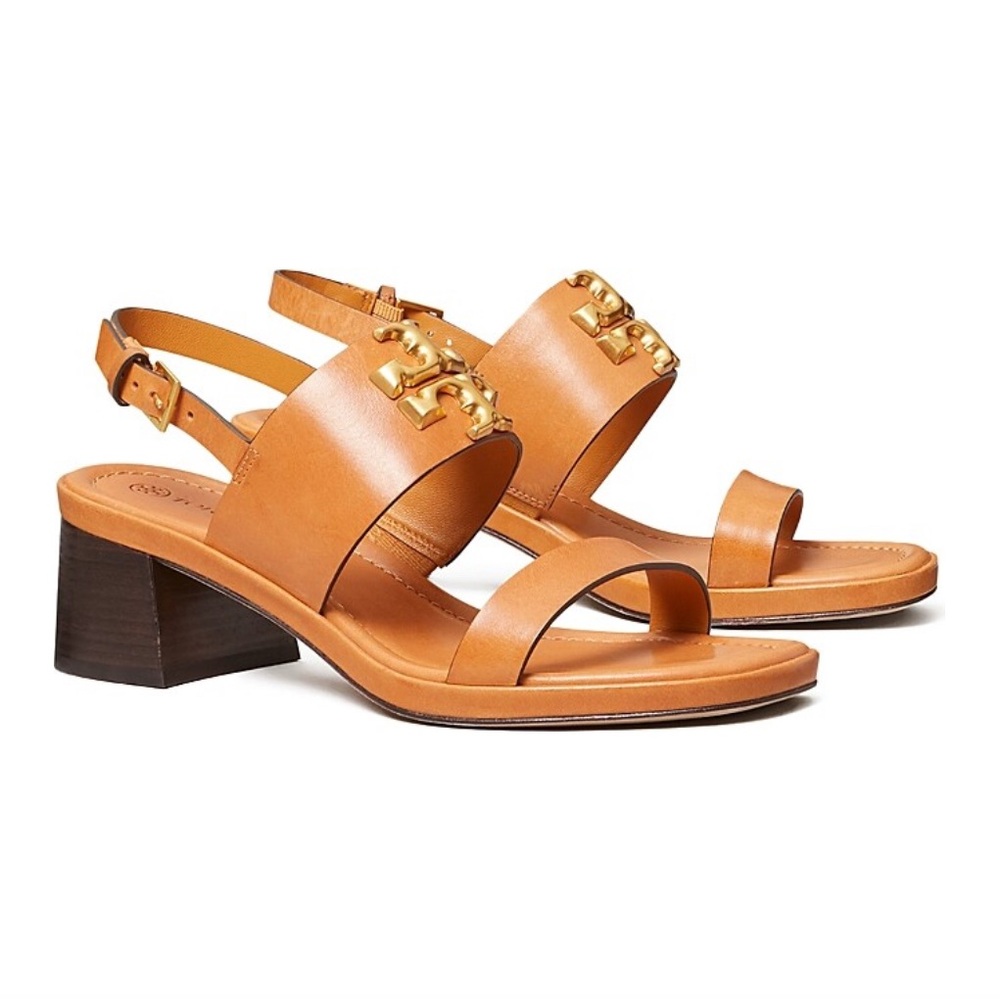 Tory Burch Women's Eleanor Heel Sandals, so comfy and stylish. Brand New. - Picture 1 of 16